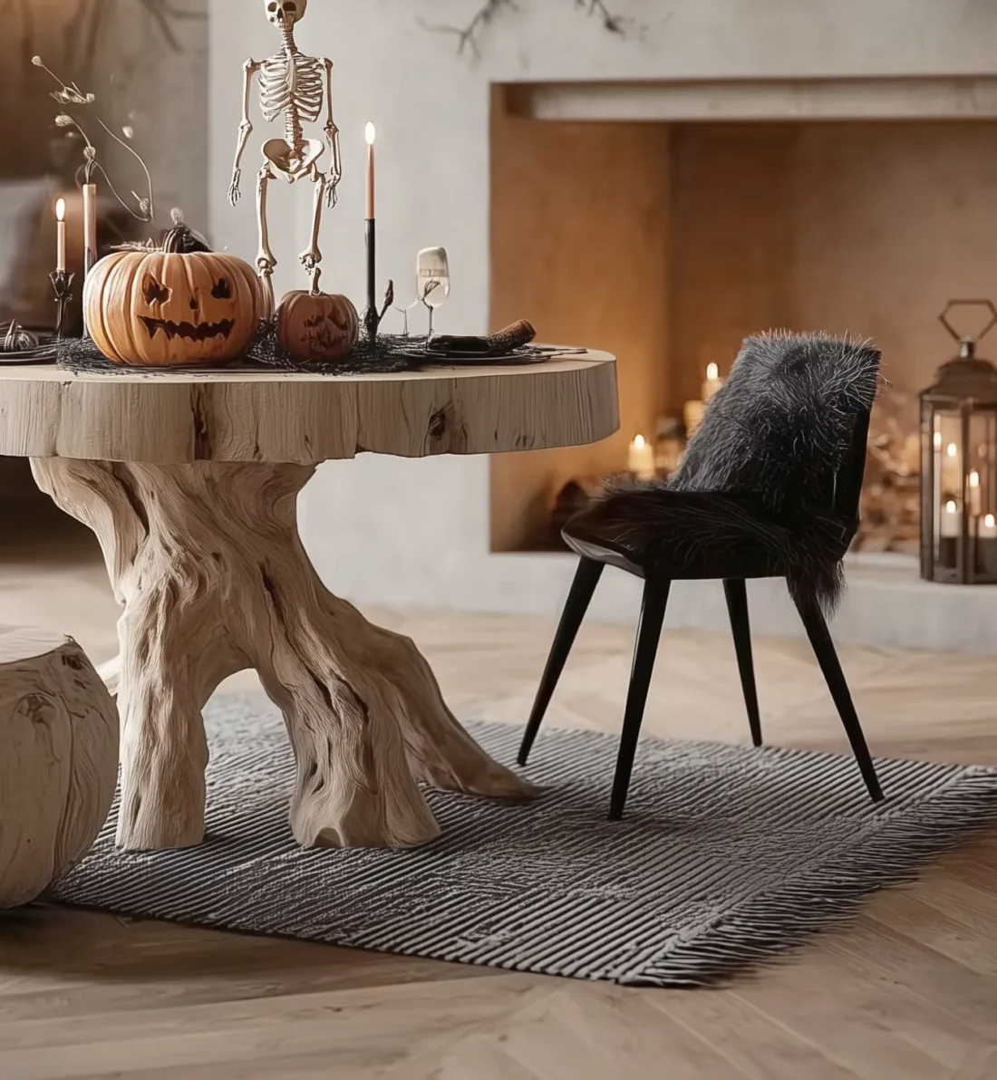 Rustic Side Table – Handmade Live Edge Solid Wood End Table for Living Room & Bedroom - Image 4