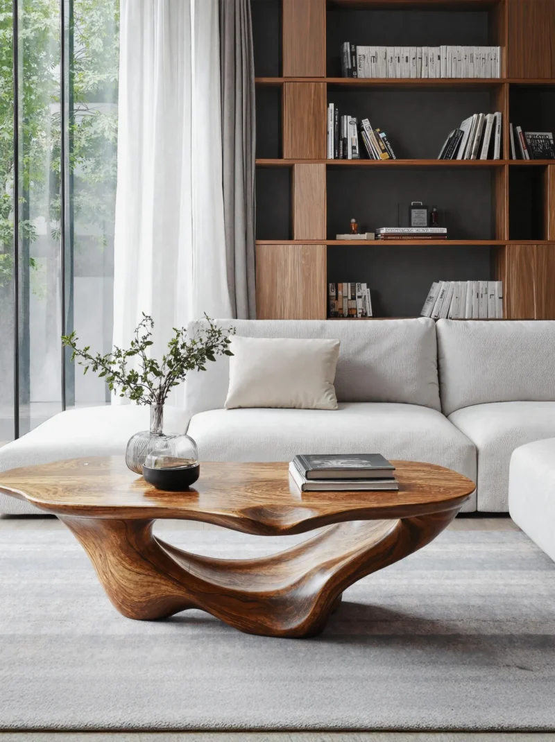 Farmhouse Solid Wood Coffee Table Vintage Home Style