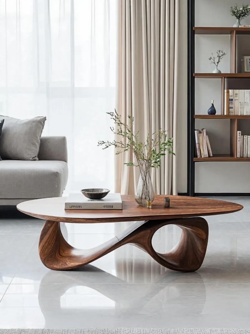 Rustic Solid Wood Coffee Table Natural Home Style